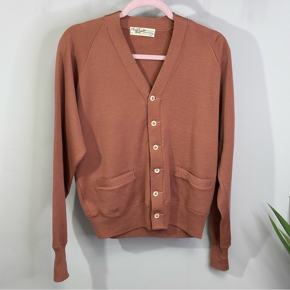Vintage Rust Cardigan Sweater - Picture 2 of 9